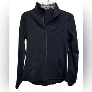 Active Queens Women's Black Vented Fitted Track Jacket Medium